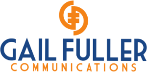 Logo with Gail Fuller in blue and Communications in orange.